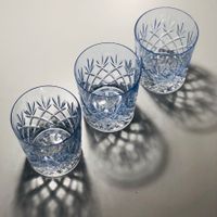 Whiskybecher Kristall 280ml farbig hellblau Satz 6 Stk