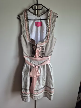 Dirndl Kleid Krüger Madl beige rosa Grösse 40
