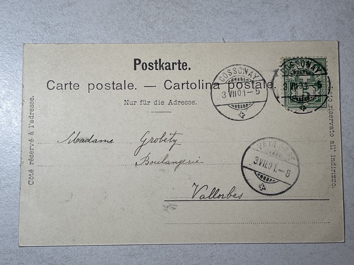 Cartoline postali: Cossonay VD, Temple – Usato da Strengelbach venduto da Aschatan5 1