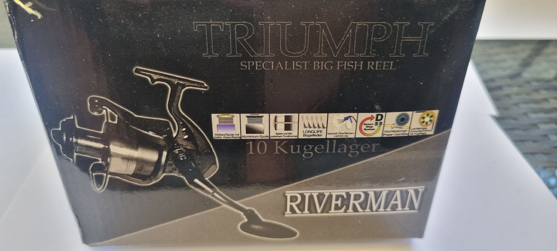 Tamburi & Mulinelli: Angelrolle Riverman Triumph Big Fish – Nuovo (secondo la descrizione) da Hirschthal venduto da Murphy0111 1