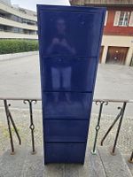 Schuhschrank Metall blau 5 Fächer 172x51x15 cm gebraucht