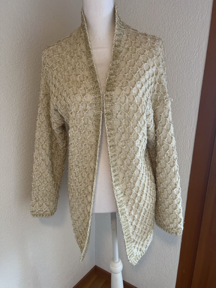 Giacche: Brigitte Bardot Strickjacke, S/M, creme-gold – Usato da Linden venduto da Annelie12