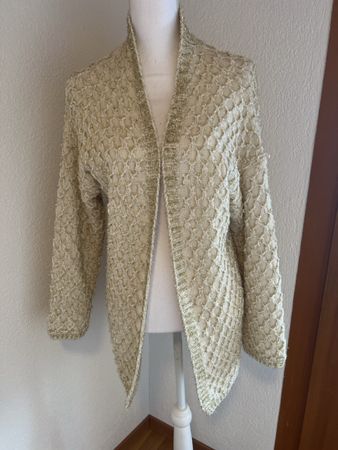 Brigitte Bardot Strickjacke, S/M, creme-gold
