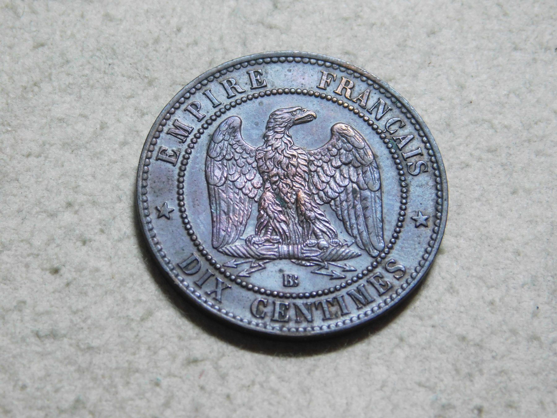 Toutes les monnaies: 10 Centimes 1864, Frankreich, Mz. "BB", Bronze, fast stgl. – Neuf (Voir description) à Solothurn par Mi-cardo 2