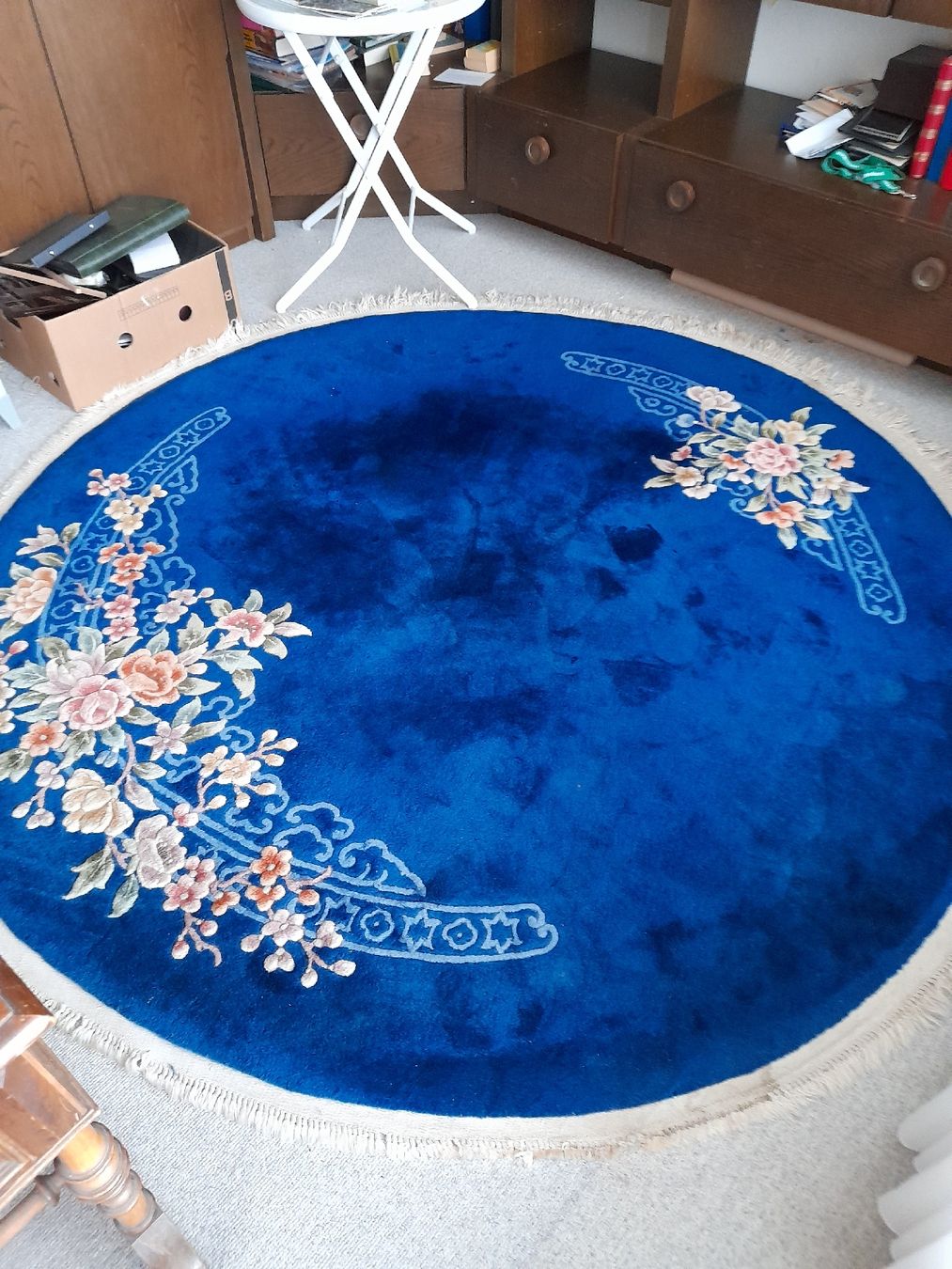 Tappeti: Blauer Orientteppich, rund, Fransen, Vintage, Top Zustand – Usato da Hinwil venduto da Ehretstock8