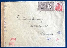 1943 - Zensurbrief Deutsches Reich  Diessenhofen - Stuttgart