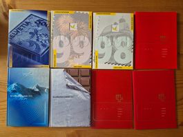 CH-Briefmarken 8 Jahrbücher mit ET-Stempel ohne Vignetten