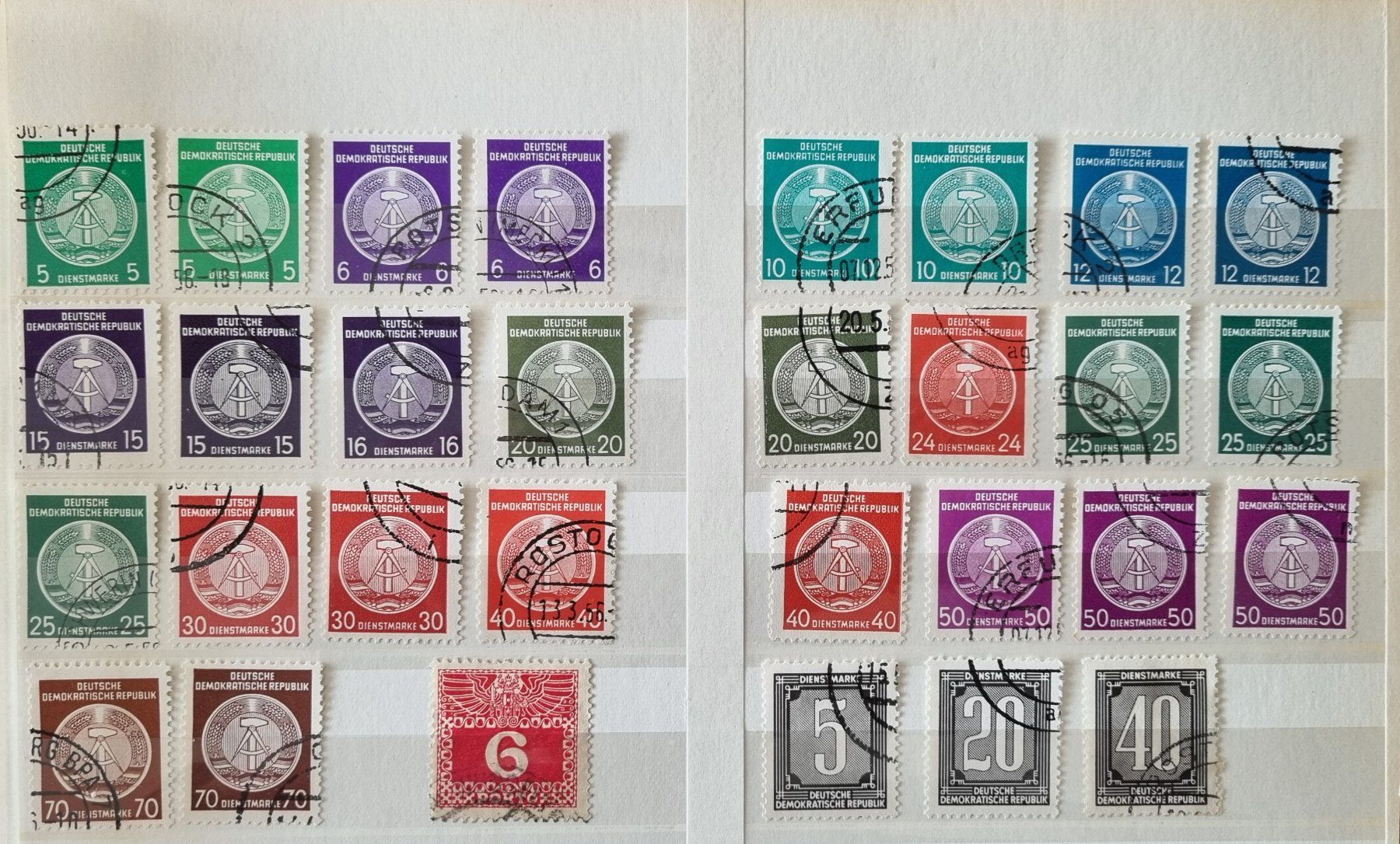 Tutti i francobolli: DDR Dienstmarken Lot – Usato da Thun venduto da yvonne.95
