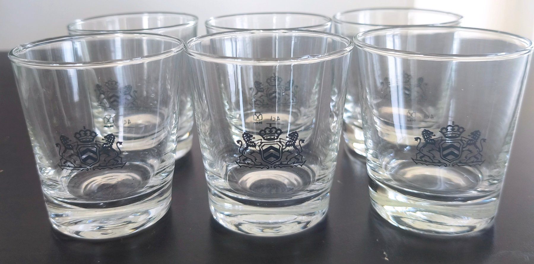 Gläser: 6 Dema Stamperli Schnapsglaeser mit Wappen, 4cl, Top! – Gebraucht aus St. Gallen von Arti24