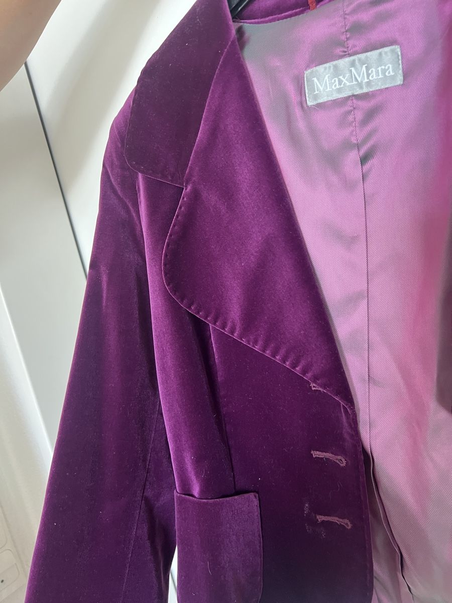 Max Mara Giacche: MaxMara Samtjacke Lila Grösse 38  – Nuovo (secondo la descrizione) da Niederglatt ZH venduto da AnFleischmann 2