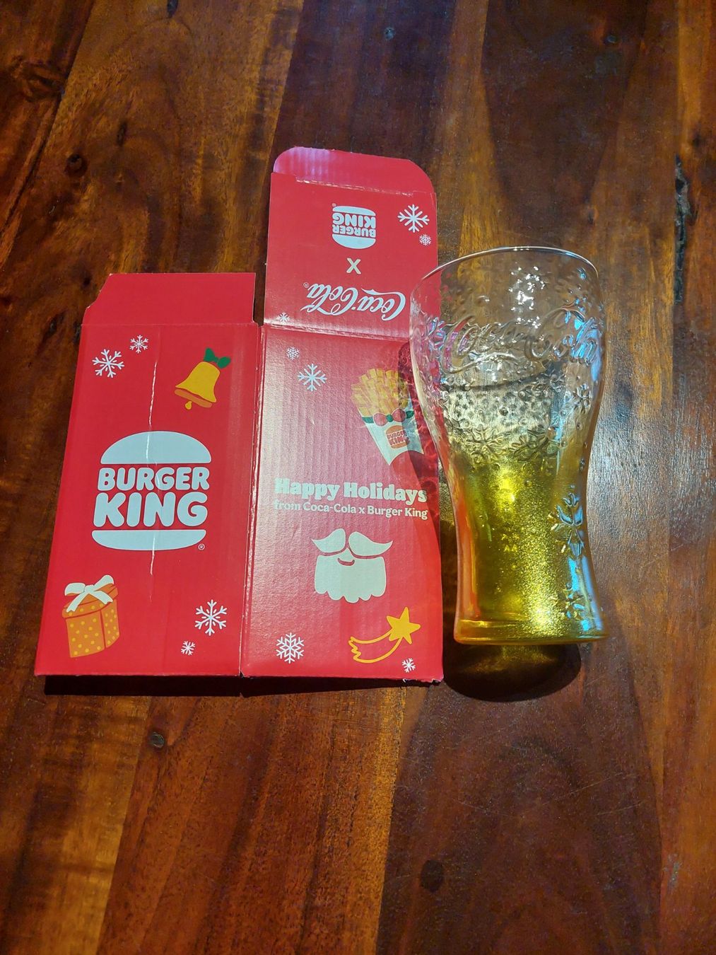 Coca-Cola Bicchieri: Burger King Cola Glas Gold – Nuovo e nell'imballaggio originale da Beckenried venduto da Havacola 1