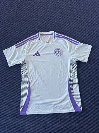 Adidas Schottland 2024/25 Away Fussballtrikot weiss Grösse L