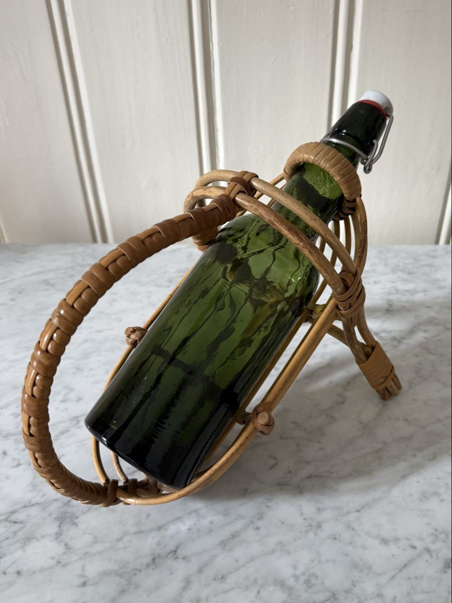Tutte le decorazioni: Flaschenhalter Albini•Bambus-Rattan – Usato da Winterthur venduto da gutDingmint 3
