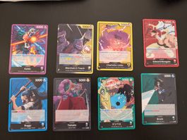 One Piece TCG Karten, Leader Karten, diverse Farben