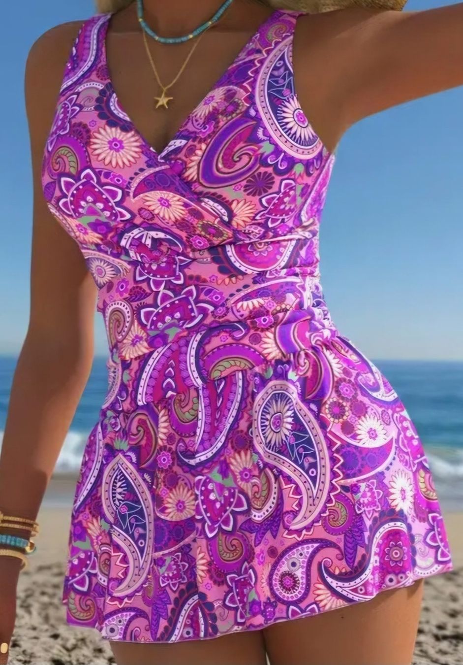 Costumi da bagno & Bikini: Neuer einteiliger Badeanzug mit Röckchen, Gr. XL / 44 – Nuovo (secondo la descrizione) da Oberwil BL venduto da Hunajakakku