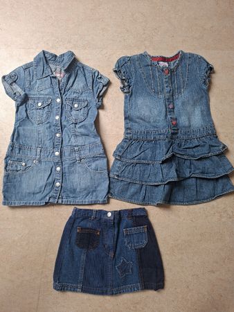 Jeans Kleider Set, Grösse 92-98, Mädchen