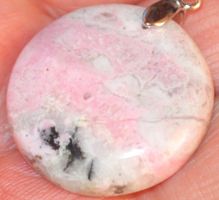 Anhänger L-5235 – Rosa Rhodonit 27x27mm