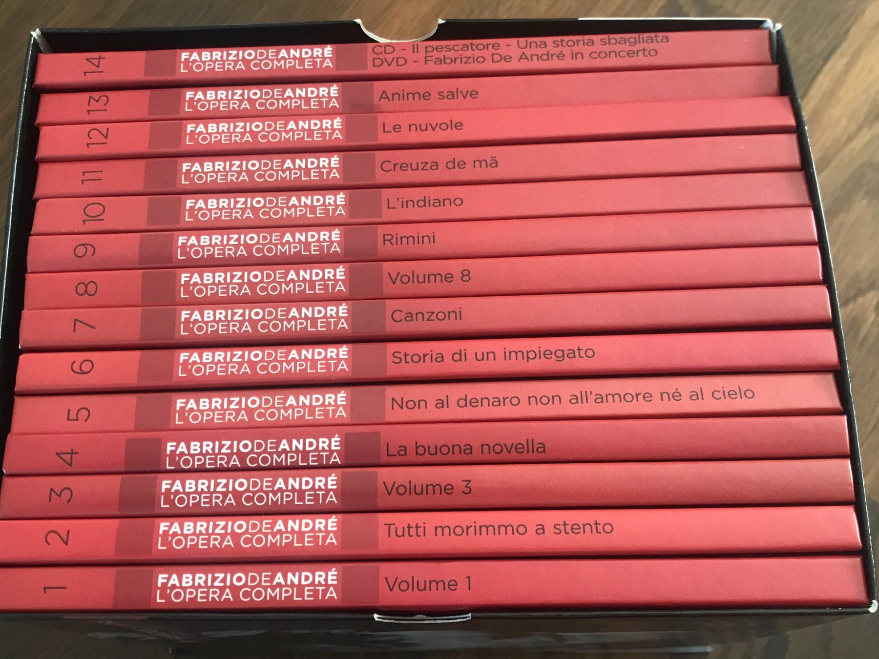 CD: FABRIZIO DE ANDRE - L'Opera Completa - 14CD + 1DVD Box - Top – Nuovo (secondo la descrizione) da Buchs AG venduto da Archie 1