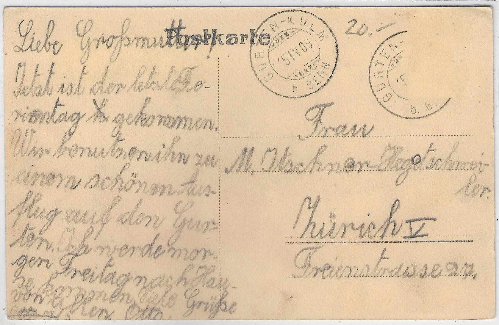 Ansichtskarten: Bern - Hotel Pension Gurtenkulm – Gebraucht aus Ettingen von Kartenplanet 1