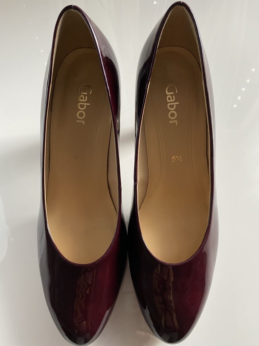 Gabor Scarpe da donna: Gabor Pumps Lackleder, Gr. 39, Burgunderrot – Nuovo (secondo la descrizione) da Schnottwil venduto da Nadesch6 5