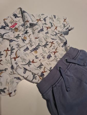 Wrangler Set Hemd und Shorts Dinosaurier Grösse 2T 