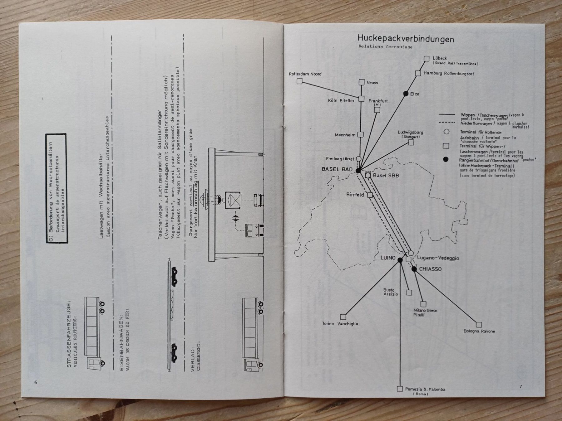 SBB/CFF/FFS Documenti: SBB Dokument "Grundsätze Huckepack" (1981) – Usato da Bever venduto da Berninascia 3