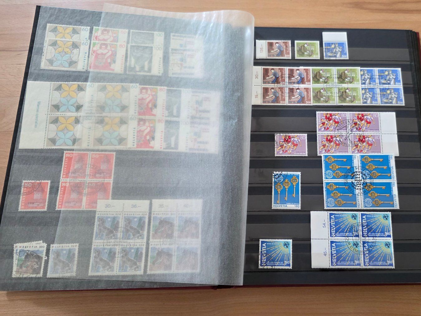 Alle Briefmarken: Briefmarkensammlung Schweiz in 3 Alben – Gebraucht aus Wettswil von Schnuebe 5