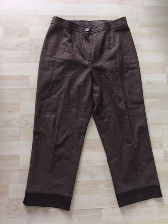 Winter Hose, Gr.42- 44, Braun-meliert, 7/8 Länge
