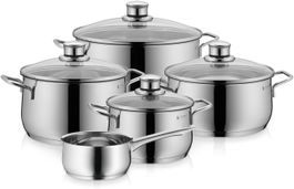 Diadem Plus Topfset Induktion 5-teilig Kochtopf Set mit Glas