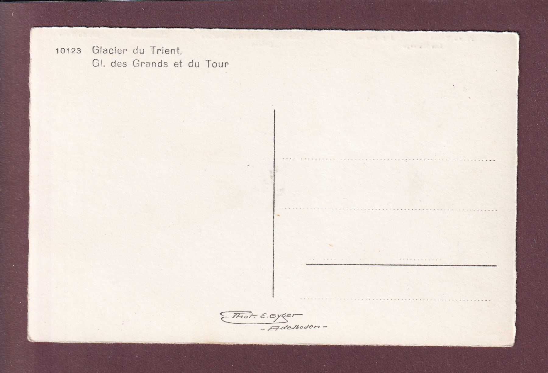 Cartoline postali: Glacier du TRIENT – Usato da Pully venduto da nicecards 1