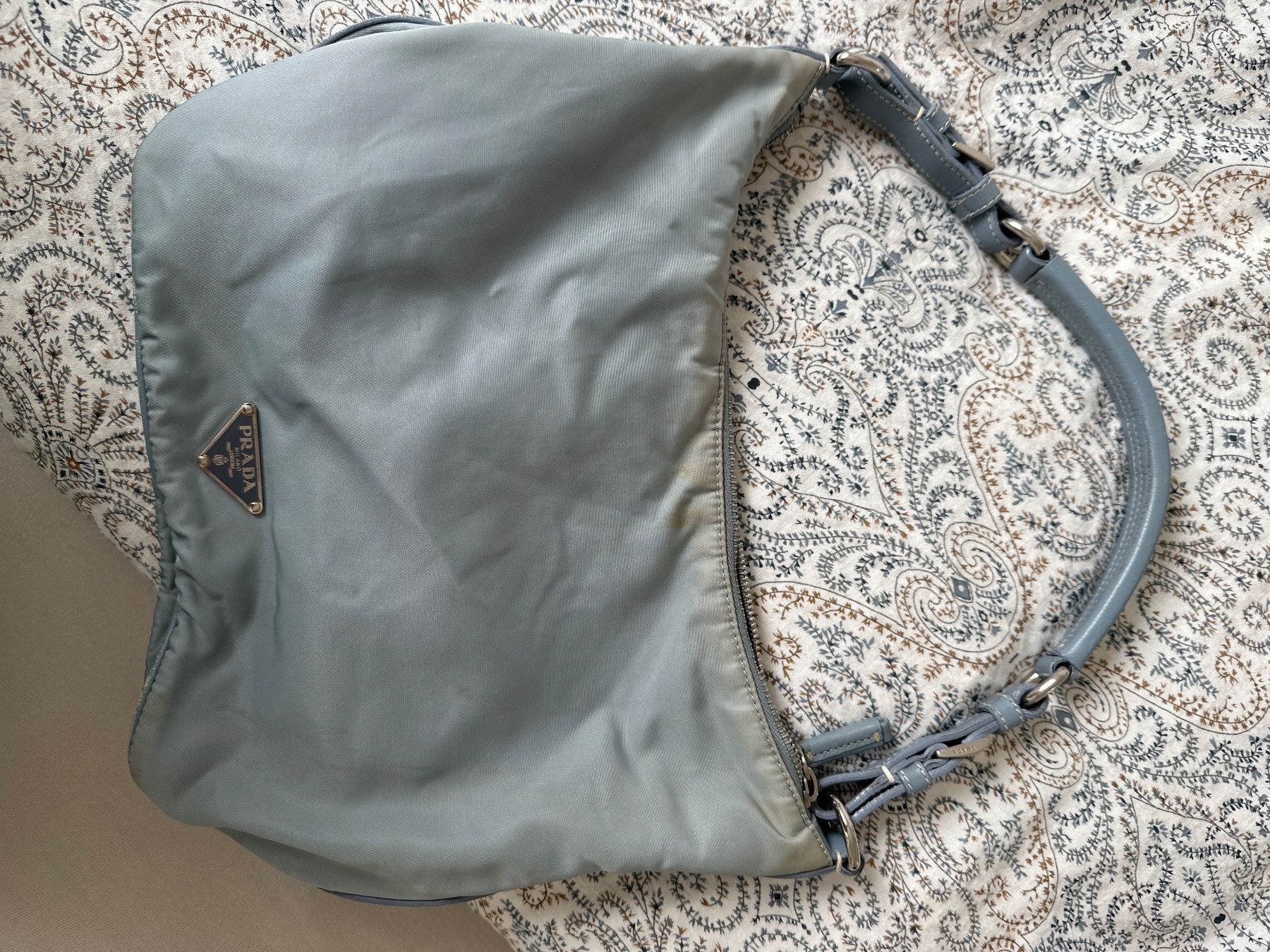 Prada Taschen für Damen: Prada Nylon Bag Vintage Y2K Selten Hellblau – Defekt aus Rheineck von sam_9m27