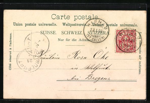 Cartoline postali: Litho Bern, Marktgasse mit Brunnen, 1900 – Usato da Berlin venduto da bartko-reher 1