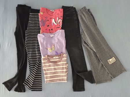 Mädchen Kleiderpaket Oberteile und Hosen Gr 134/140