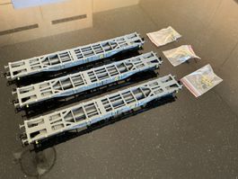 H0 B-Models 3 Containertragwagen Sgns D-AAEC