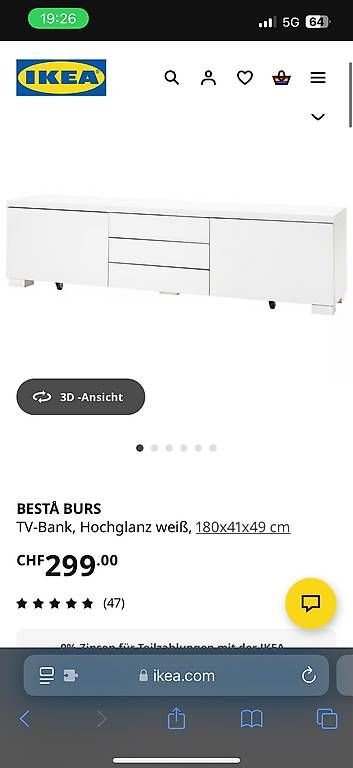 Ikea Mobili TV: Lowboard + Wandregal – Usato da Zürich venduto da Mila1Milena 1