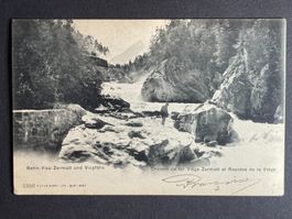 Brig-Visp-Zermatt-Bahn und Vispfälle  - 1902