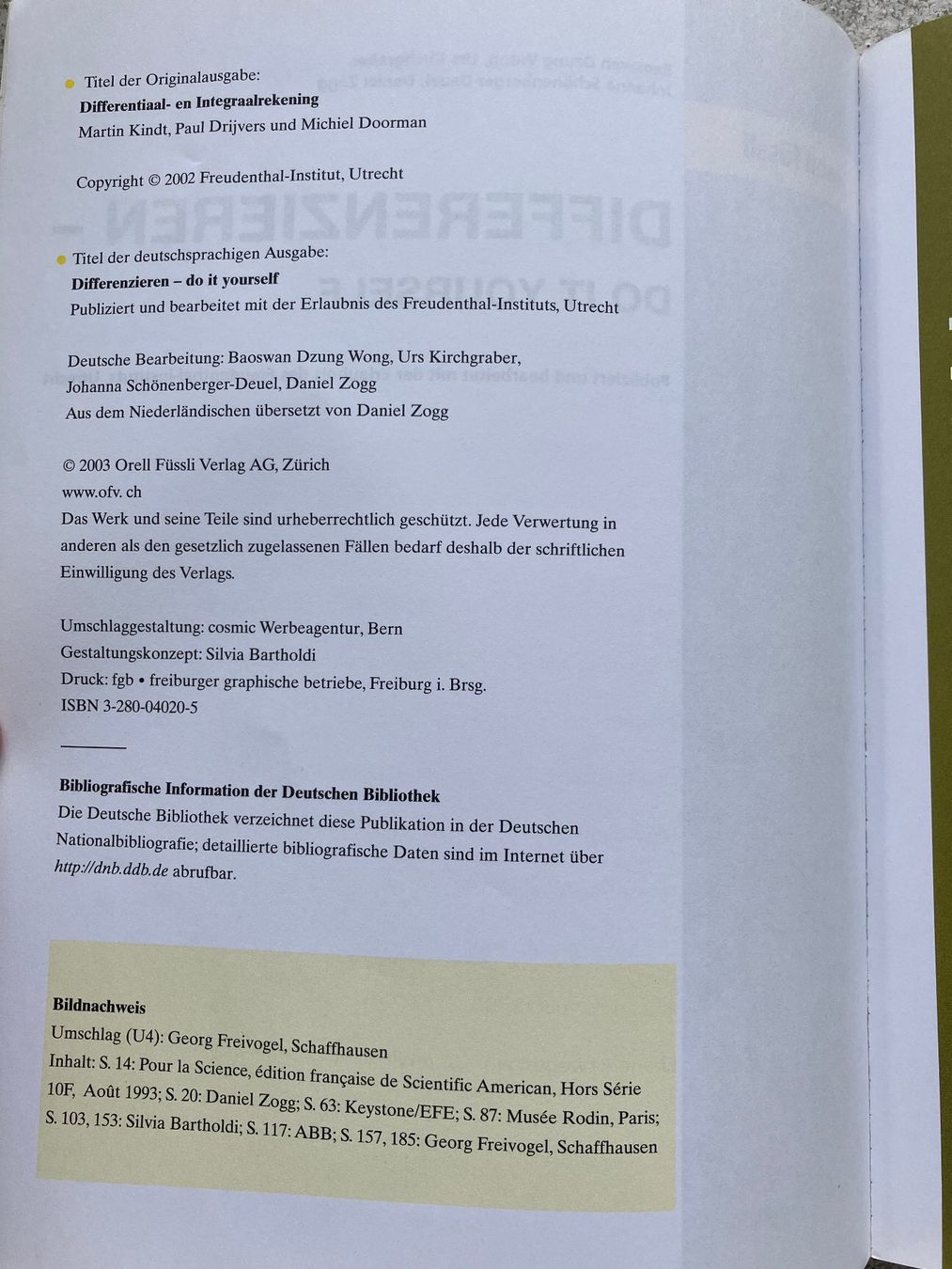 Libri: Differenzieren - Do it yourself (Orell-Füssli Verlag) – Usato da Weggis venduto da Serger 3