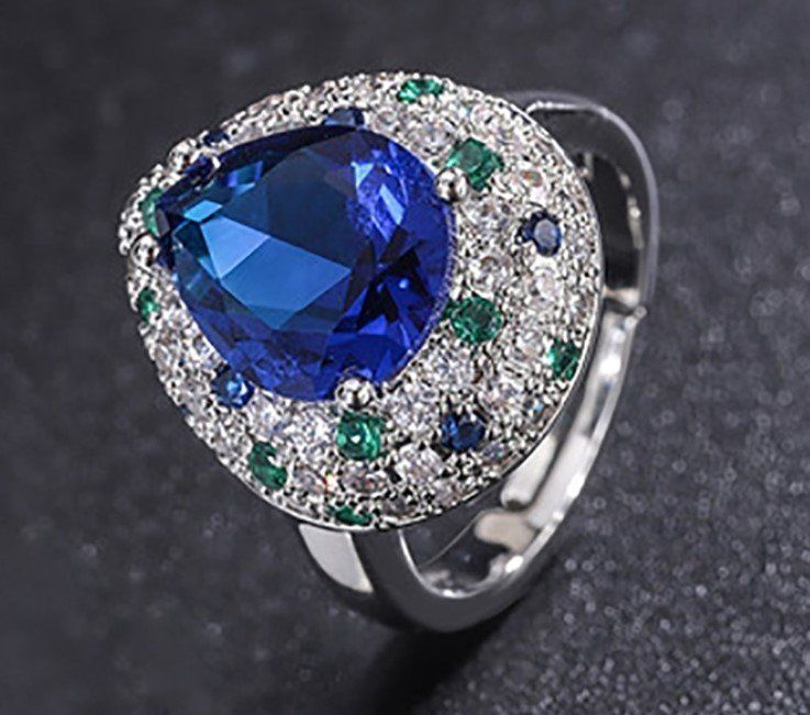 Saphire Edelstein Ring Silber (Neu (gemäss Beschreibung)) in Wangs für ...