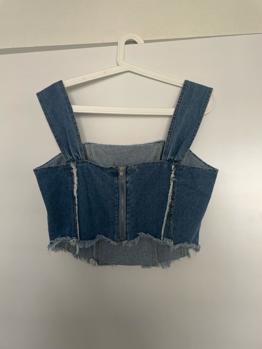 Shein Top: Jeans Crop Top Gr. XL – Usato da Pfäffikon ZH venduto da so.ni 1