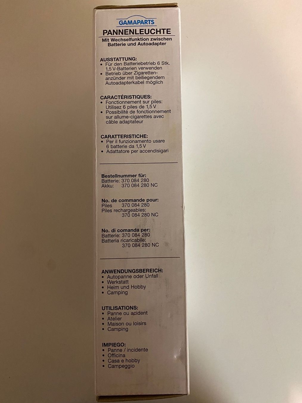 Lampade: Pannenleuchte "GAMAPARTS" (neu) – Nuovo e nell'imballaggio originale da Baar venduto da Toefflibaar 3