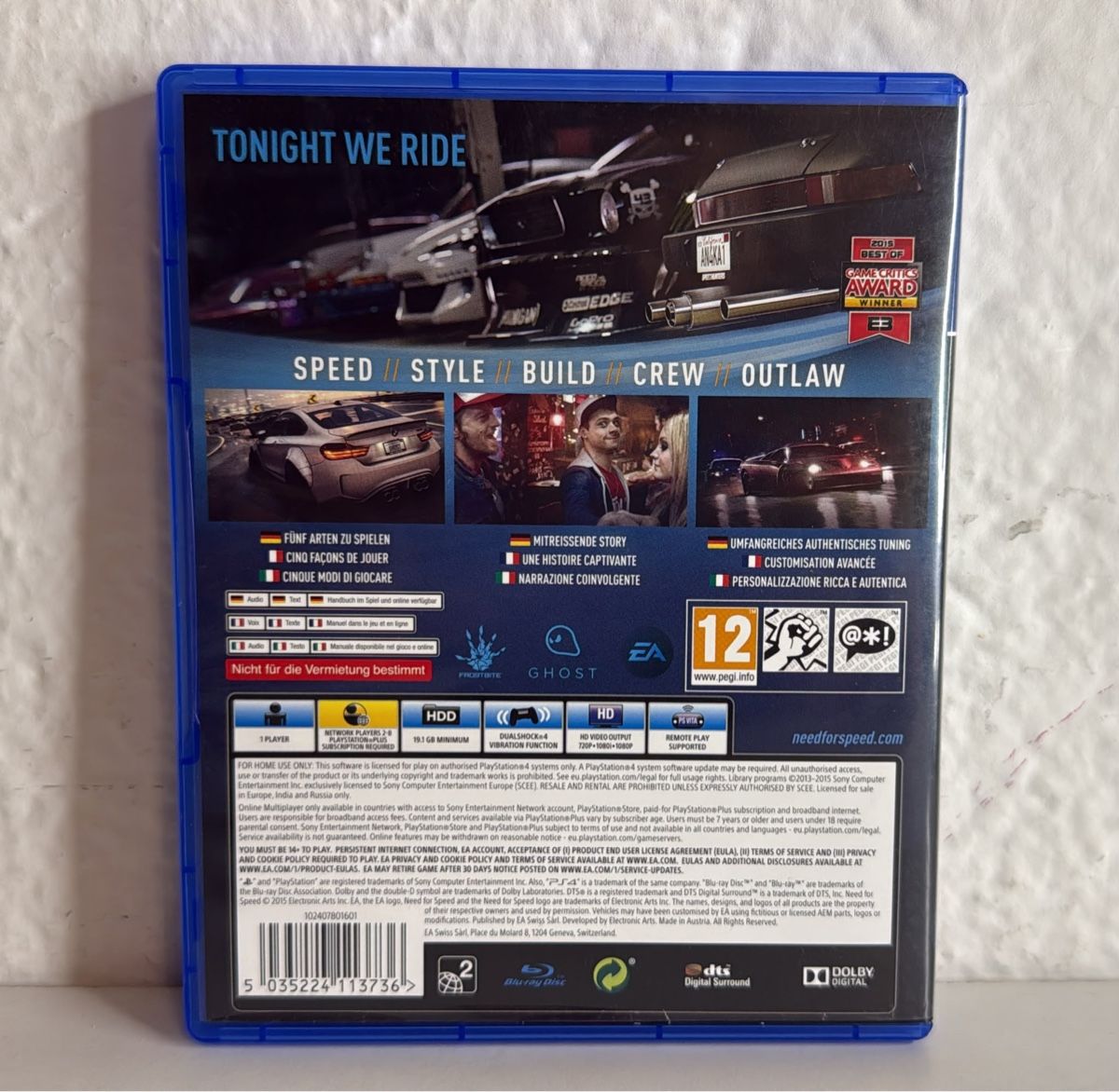 Sony Giochi: Playstation 4 Game Need for Speed PS4/PS5 Game – Usato da Ehrendingen venduto da bubulence 1