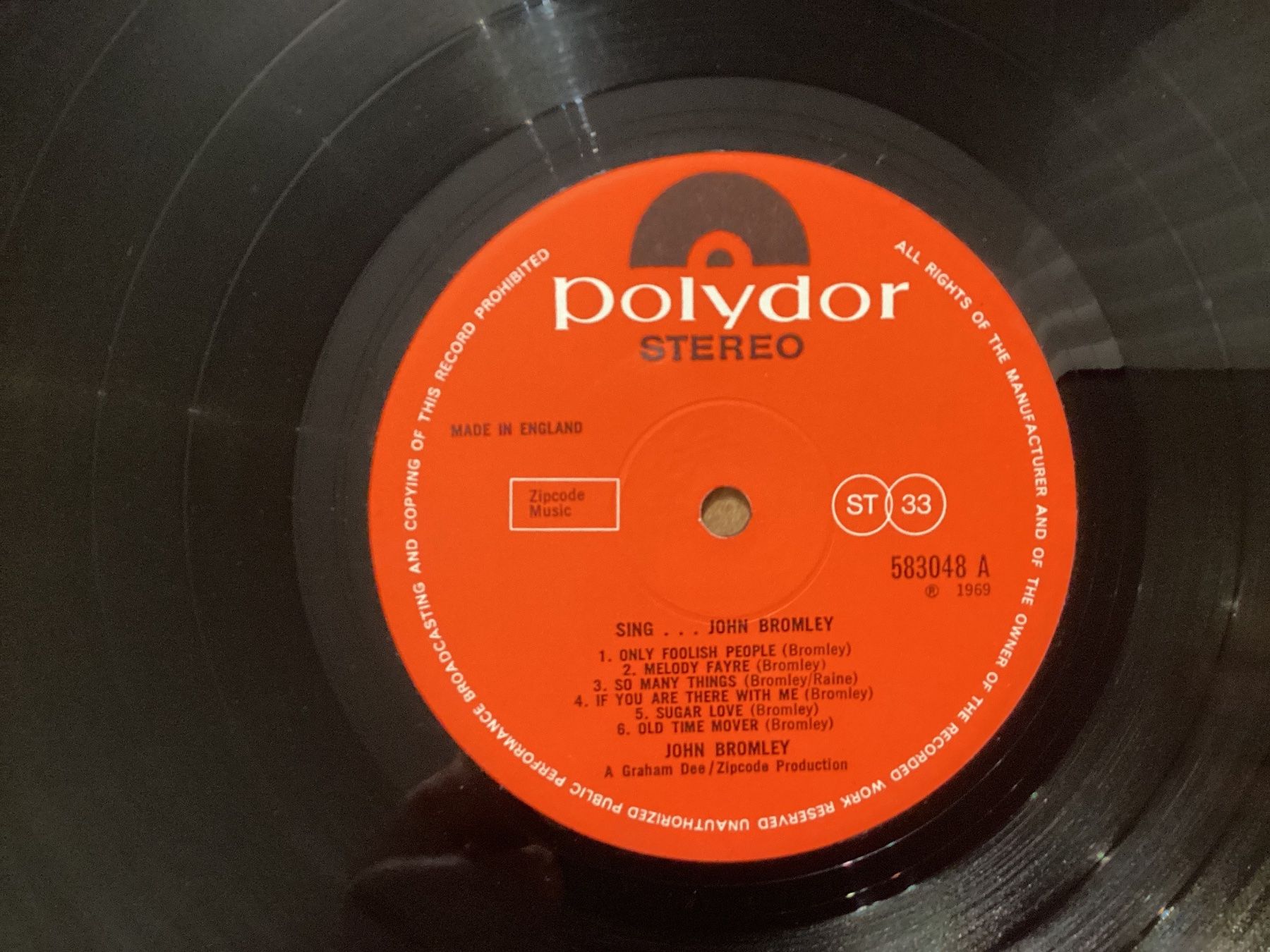 Dischi in vinile: John Bromley LP - Sing – Usato da Gutenswil venduto da Hamzian 2