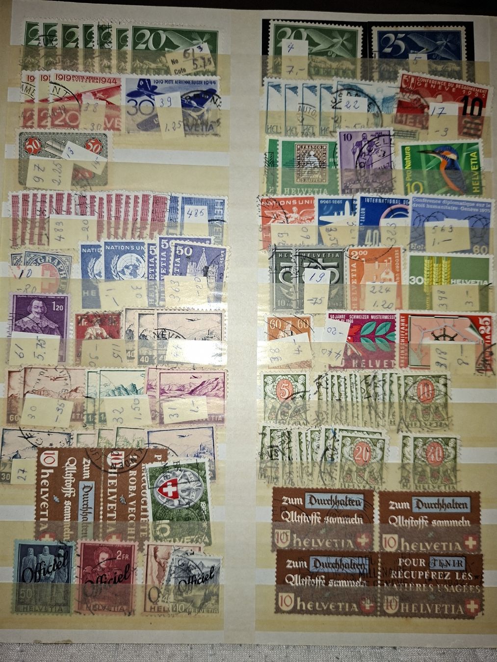 Alle Briefmarken: Dublettensammlung Schweiz div.  – Gebraucht aus Balgach von SIMEON27 3