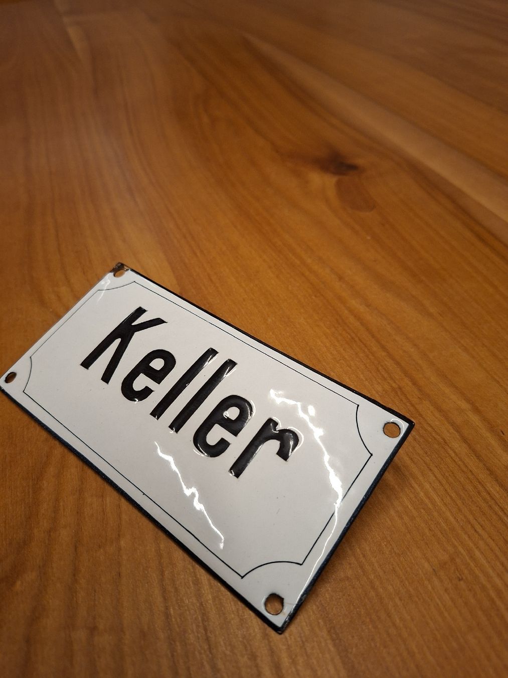 Schilder: Emailschild Keller hinges alt gbraucht – Gebraucht aus Ganterschwil von HeidiuPeter 2