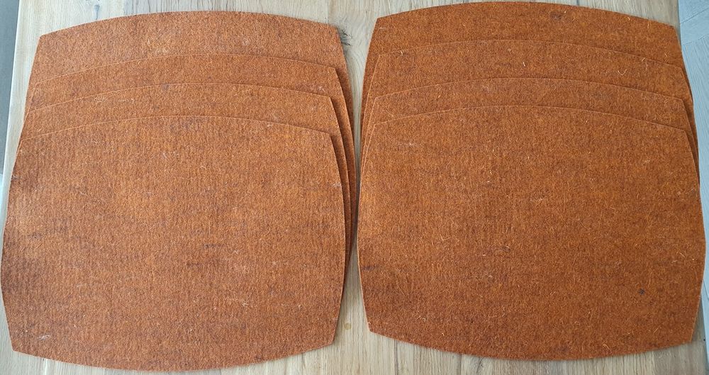 Thanksgiving Tischsets 2er Set - Grüner Filz Mit Ahornblatt Motiv