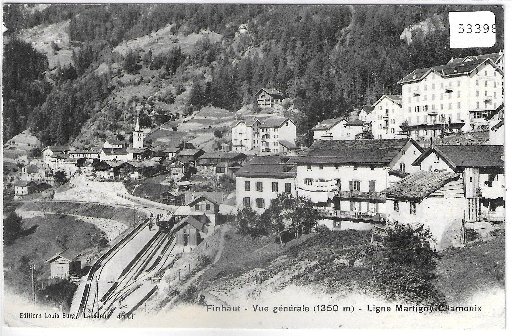 Cartoline postali: Finhaut - Vue generale - Ligne Martigny-Chamonix – Usato da Ettingen venduto da Kartenplanet
