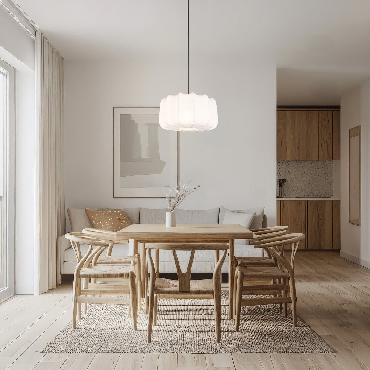 Kronleuchter & Deckenlampen: Pendelleuchte, Weiss, Stoff, 40 cm Ø – Neu (gemäss Beschreibung) aus Kreuzlingen von Smart-Light 1