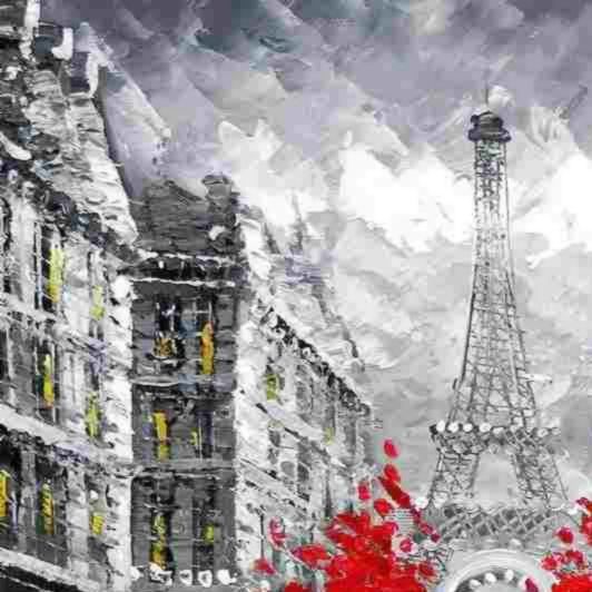 Riproduzioni & Creazioni: Modern Art - Paris Spaziergang am Abend – Nuovo (secondo la descrizione) da Larnaca venduto da KunstDepot24 1