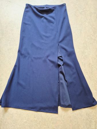 MAXIROCK ROCK JUPE S M BLAU SCHLITZ,  TOP ZU BLUSE TUNIKA SH