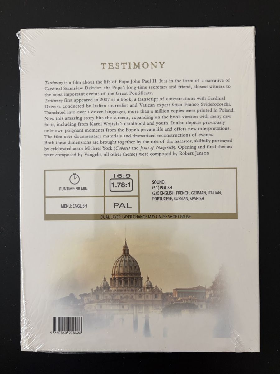 Tutti i DVDs: Testimony Kardinal Stanisław Dziwisz – Nuovo e nell'imballaggio originale da Künten venduto da Dominiqueaz 1